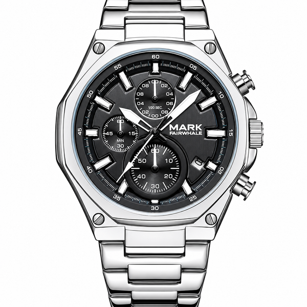 Mark Fairwhale Men's Chronograph Watch | Quartz Movement, Luminous Dial, 3ATM Waterproof | CHRONAREX FW-5057