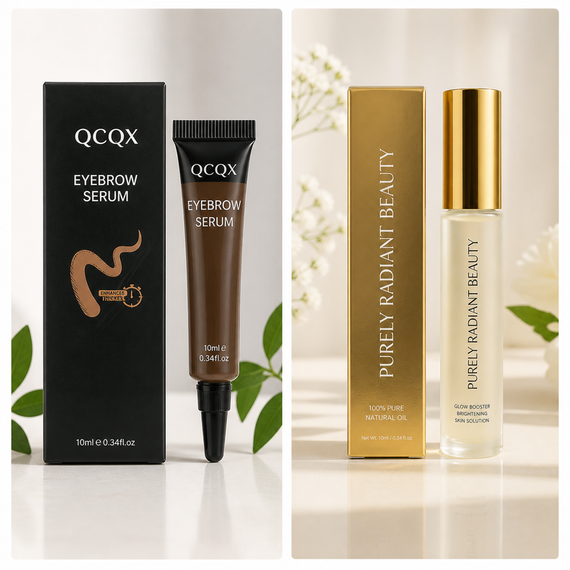 Purely Radiant Beauty + QCQX Eyebrow Serum Kit detail view