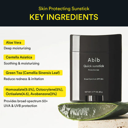 Abib Quick Sunstick Protection Bar – SPF50+ PA++++ UV Defense Stick