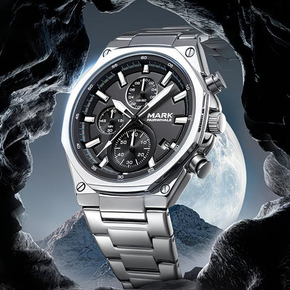 Mark Fairwhale Men's Chronograph Watch | Quartz Movement, Luminous Dial, 3ATM Waterproof | CHRONAREX FW-5057